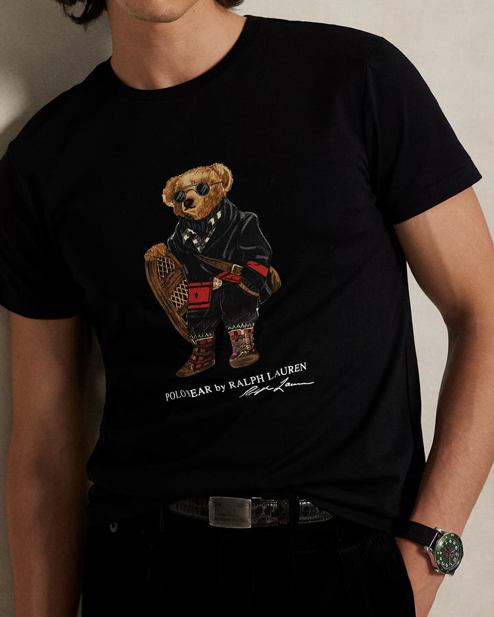 Ralph Lauren Custom Slim Fit Polo Bear Jersey T-Shirt | Black