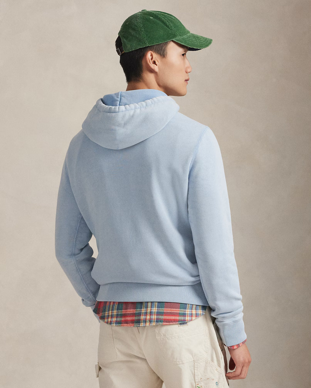 Sudadera con capucha de felpa teñida en prenda Ralph Lauren Polo Bear | Blue Heritage