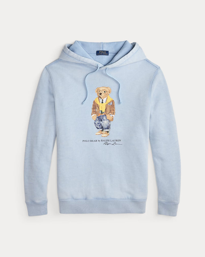 Sudadera con capucha de felpa teñida en prenda Ralph Lauren Polo Bear | Blue Heritage