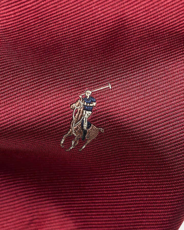 Ralph Lauren Polo Pony Silk Repp Tie | Holiday Red