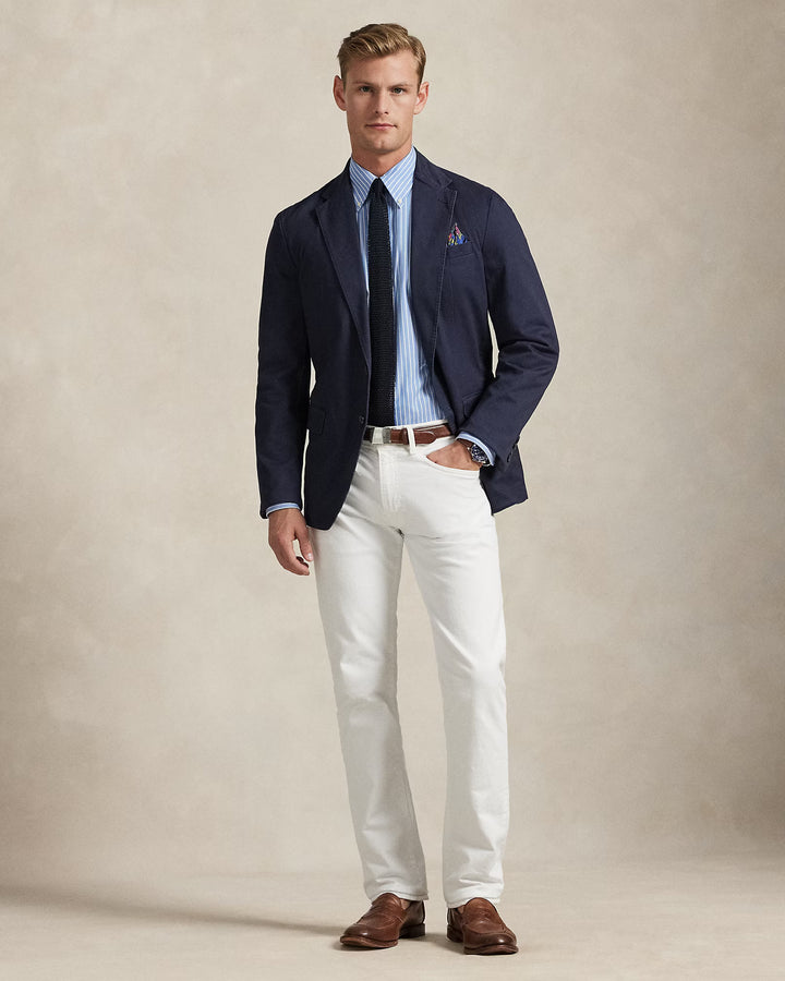 Ralph Lauren Custom Fit Striped Pinpoint Oxford Shirt | Azure