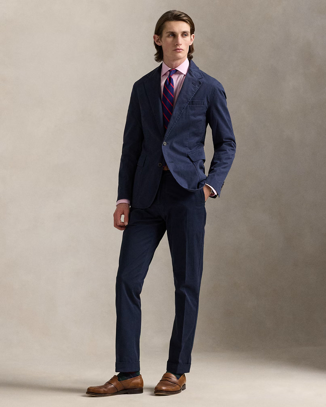 Ralph Lauren Custom Fit Textured Shirt | Pink