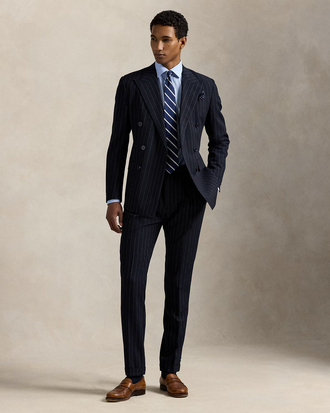 Ralph Lauren Custom Fit Textured Shirt | Blue