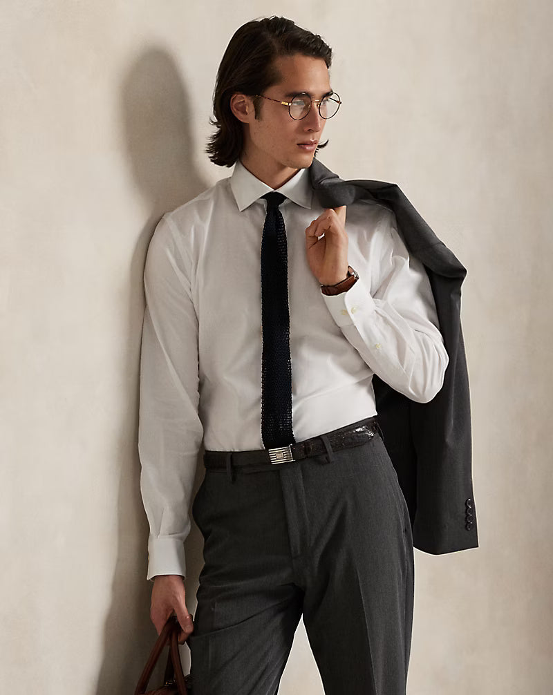 Ralph Lauren Custom Fit Textured Shirt | White