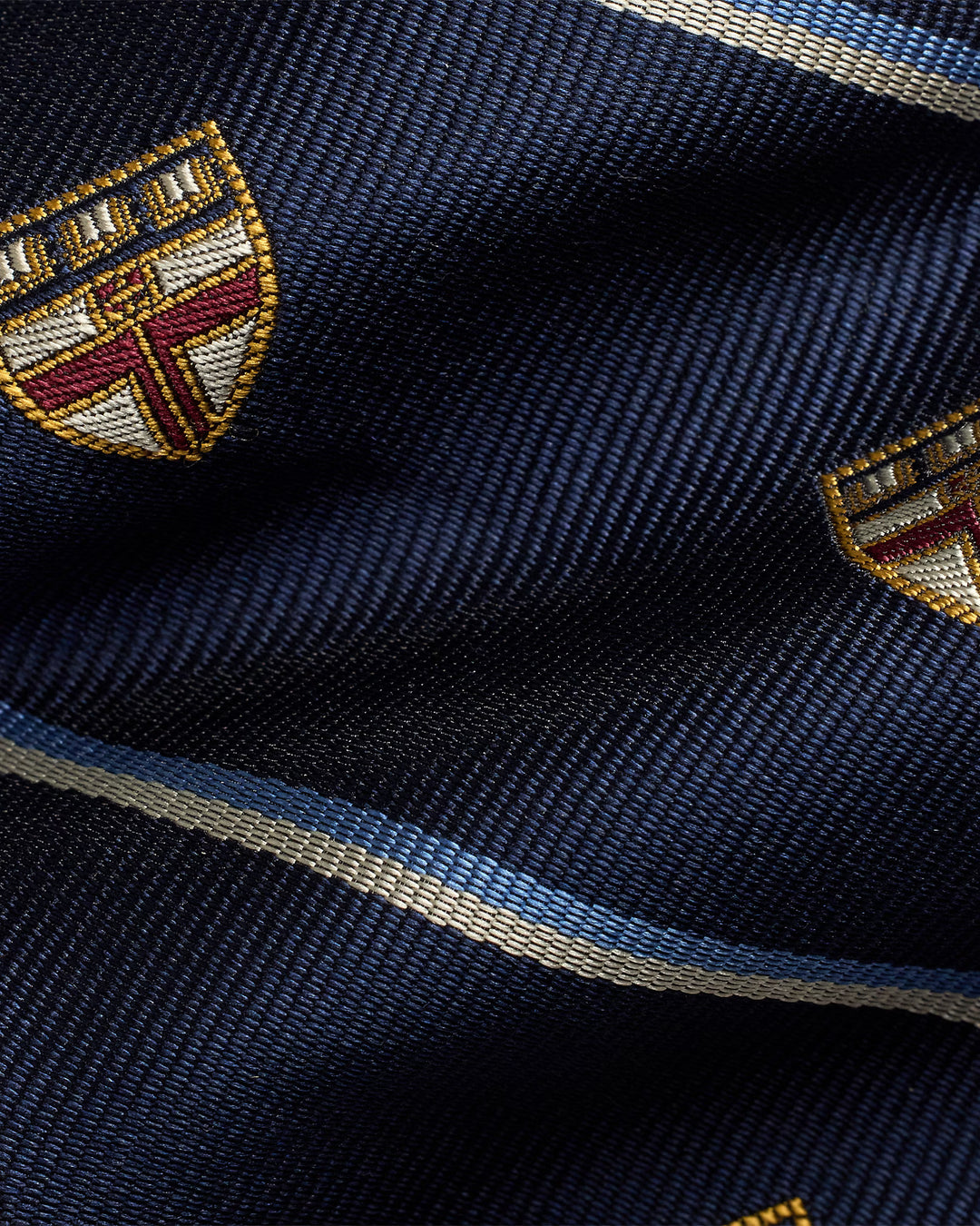 Ralph Lauren Striped Silk Repp Club Tie | Navy/Blue