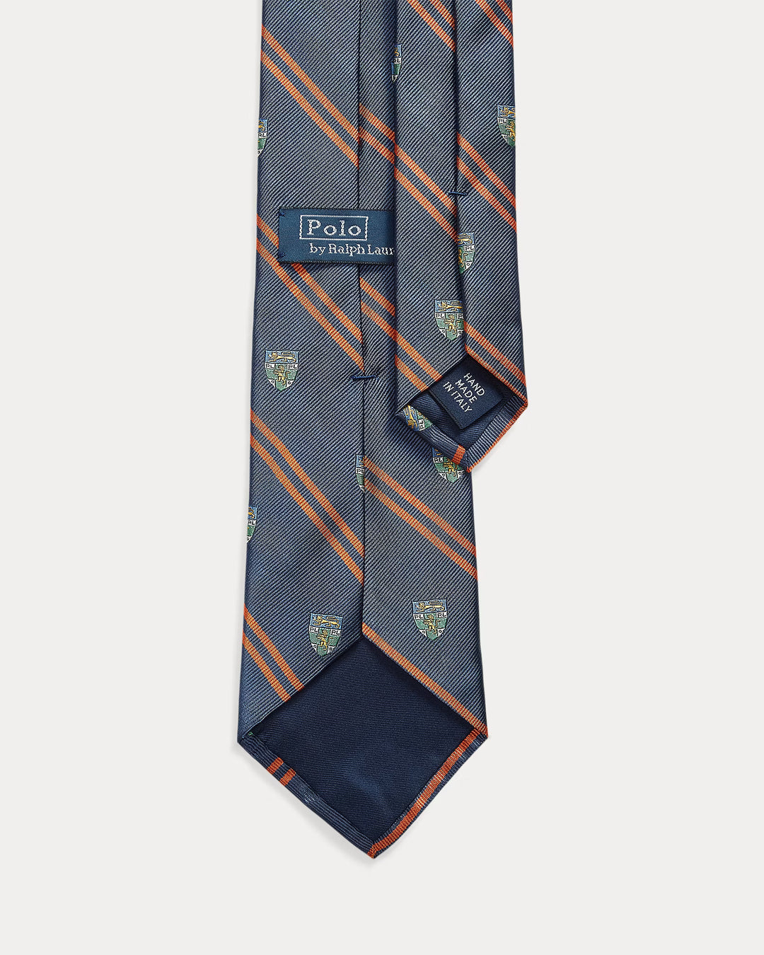 Ralph Lauren Striped Silk Repp Club Tie | Blue