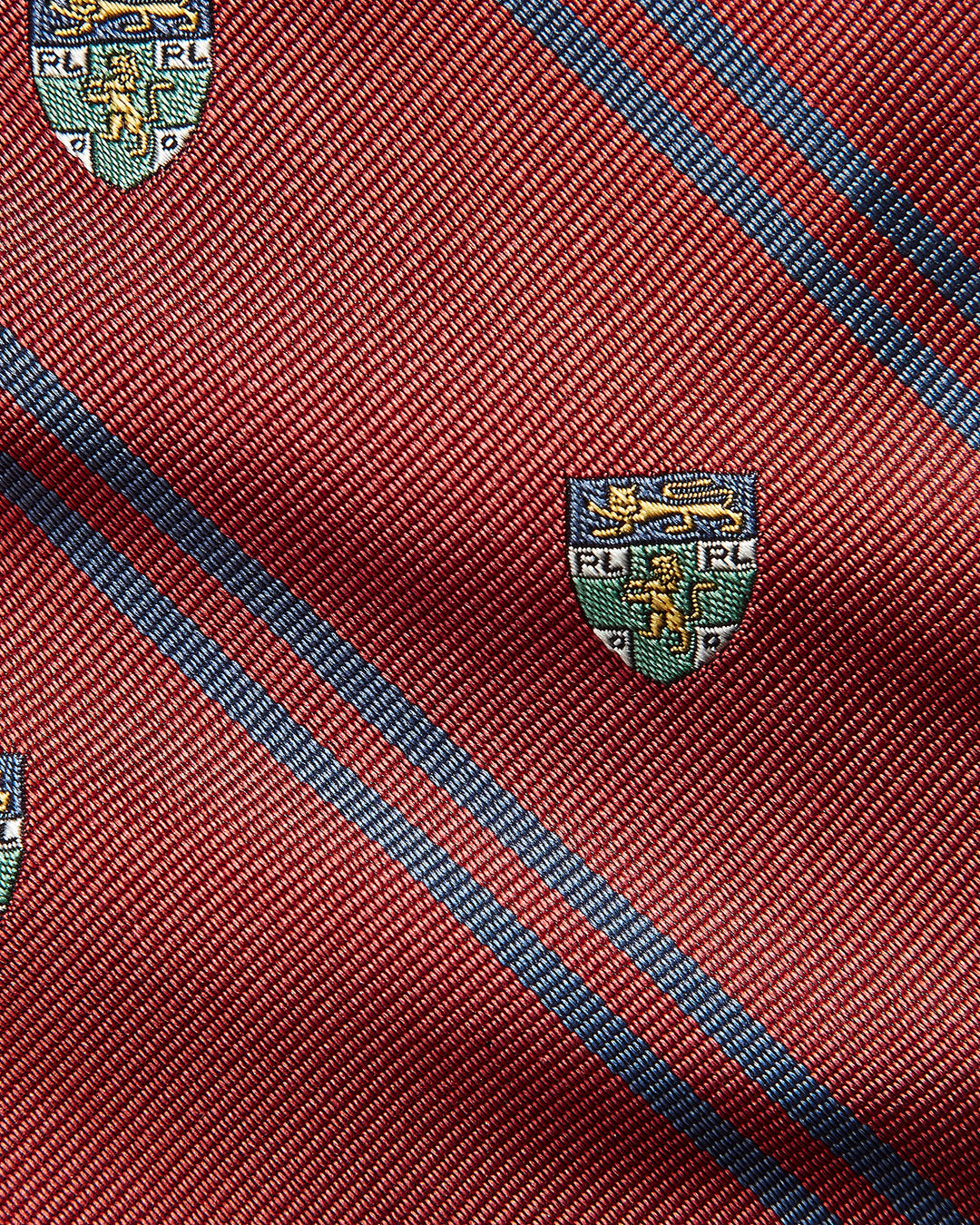 Ralph Lauren Striped Silk Repp Club Tie | Canvas Pink