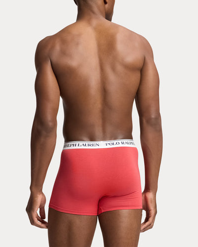 Ralph Lauren Classic Stretch Cotton Trunk 3-Pack | Navy/Red/White