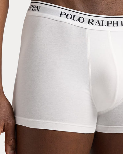 Ralph Lauren Classic Stretch-Cotton Trunk 3-Pack | Black/Dark Grey/White