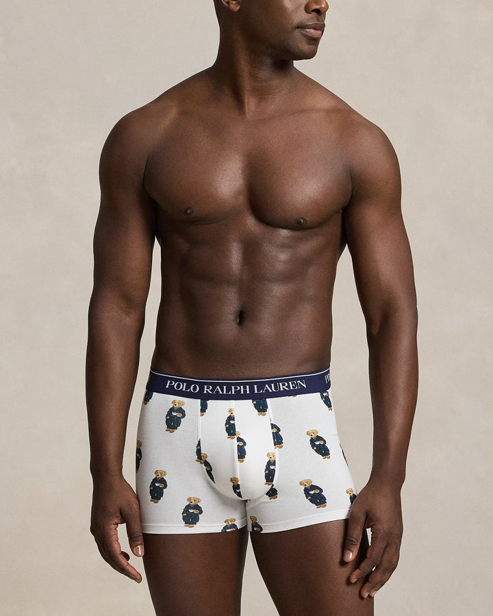Ralph Lauren Classic Stretch-Cotton Trunk 3-Pack | Navy/Green/Bear
