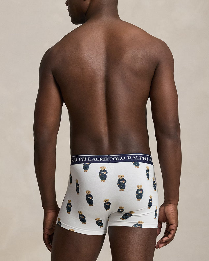 Ralph Lauren Classic Stretch-Cotton Trunk 3-Pack | Navy/Green/Bear