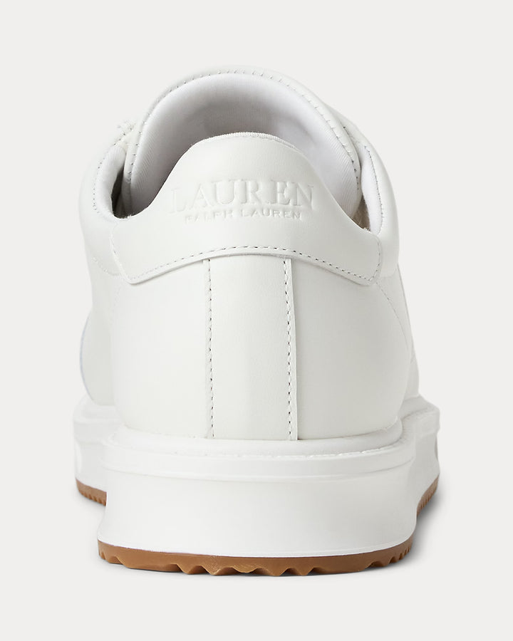 Sneaker donna Lauren Ralph Lauren Ainsley in pelle Snow White – vista alternativa