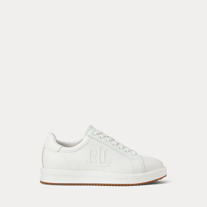 Sneaker donna Lauren Ralph Lauren Ainsley in pelle Snow White
