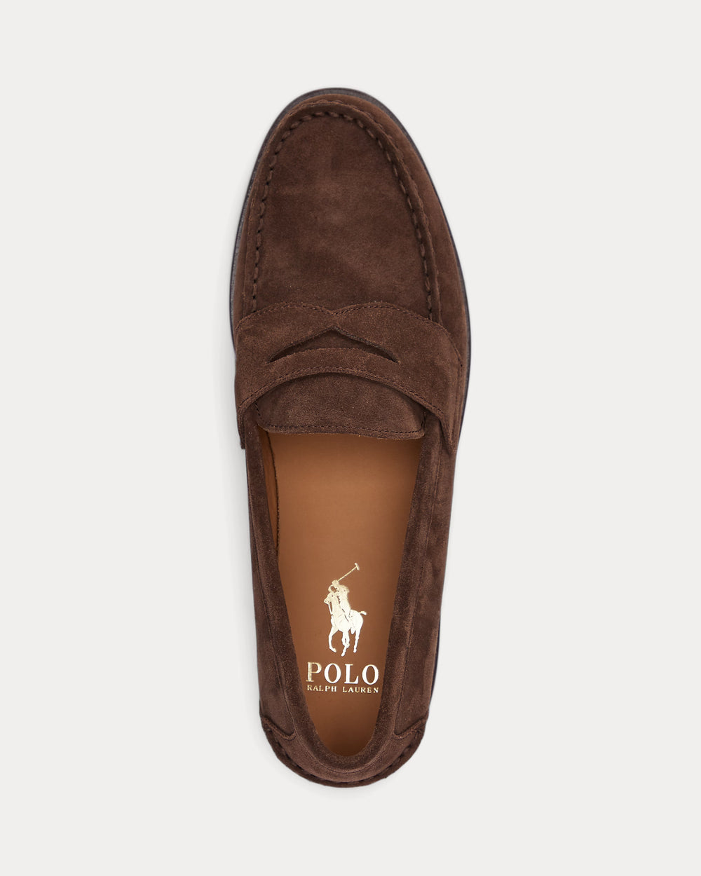 حذاء لوفر Alston الرجالي من Ralph Lauren من الشامواه البني الداكن – عرض بديل