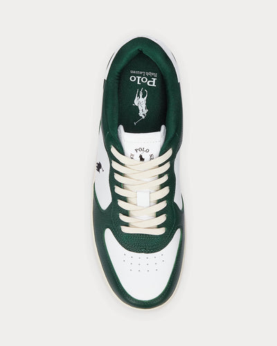 Ralph Lauren Masters Court Leather Trainer | Green/White