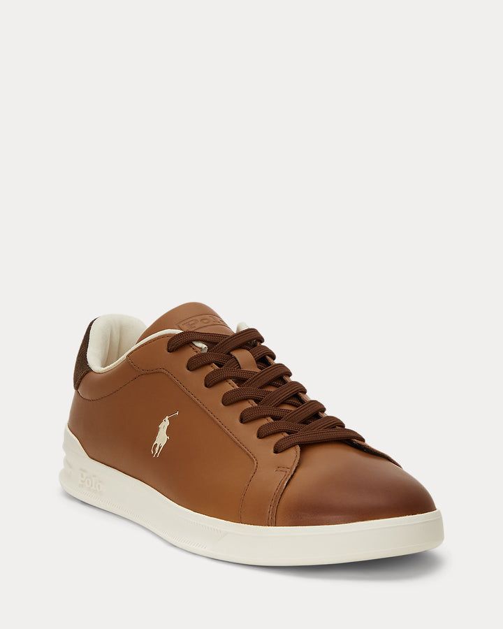 Δερμάτινα αθλητικά παπούτσια Ralph Lauren Heritage Court II | Μπεζ/Εκρού