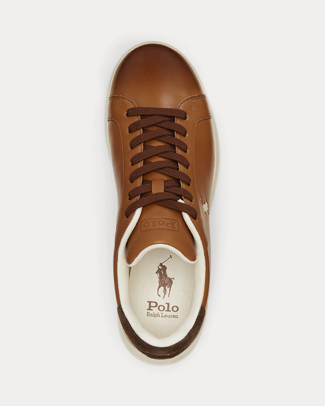 Δερμάτινα αθλητικά παπούτσια Ralph Lauren Heritage Court II | Μπεζ/Εκρού