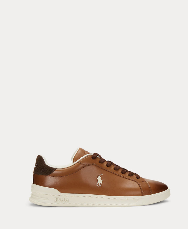 Δερμάτινα αθλητικά παπούτσια Ralph Lauren Heritage Court II | Μπεζ/Εκρού