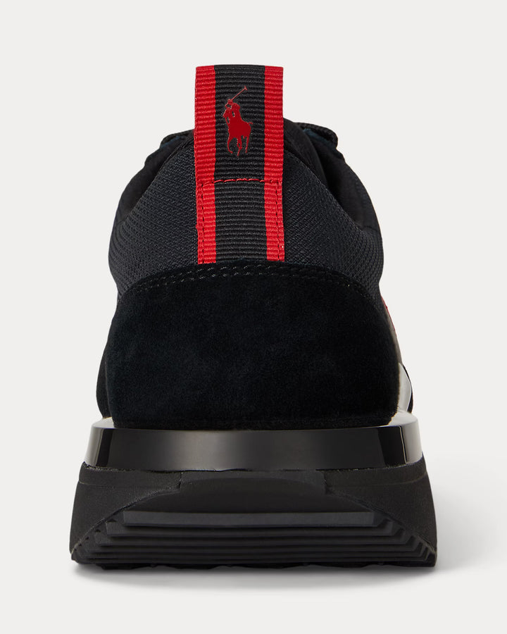 Ralph Lauren Train 89 Suede and Oxford Trainer | Black