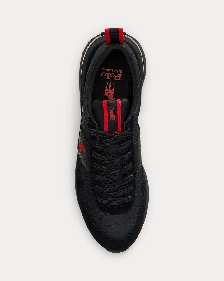 Ralph Lauren Train 89 Suede and Oxford Trainer | Black