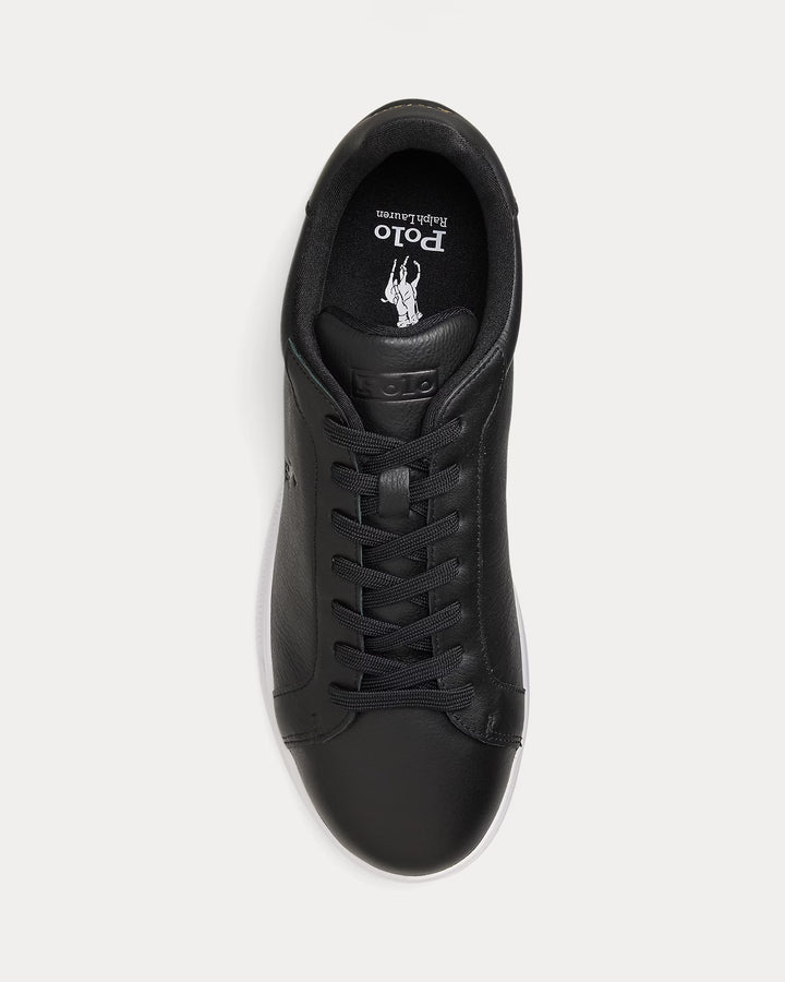 Ralph Lauren ανδρικό δερμάτινο sneaker Heritage Court II σε Μαύρο – εναλλακτική όψη