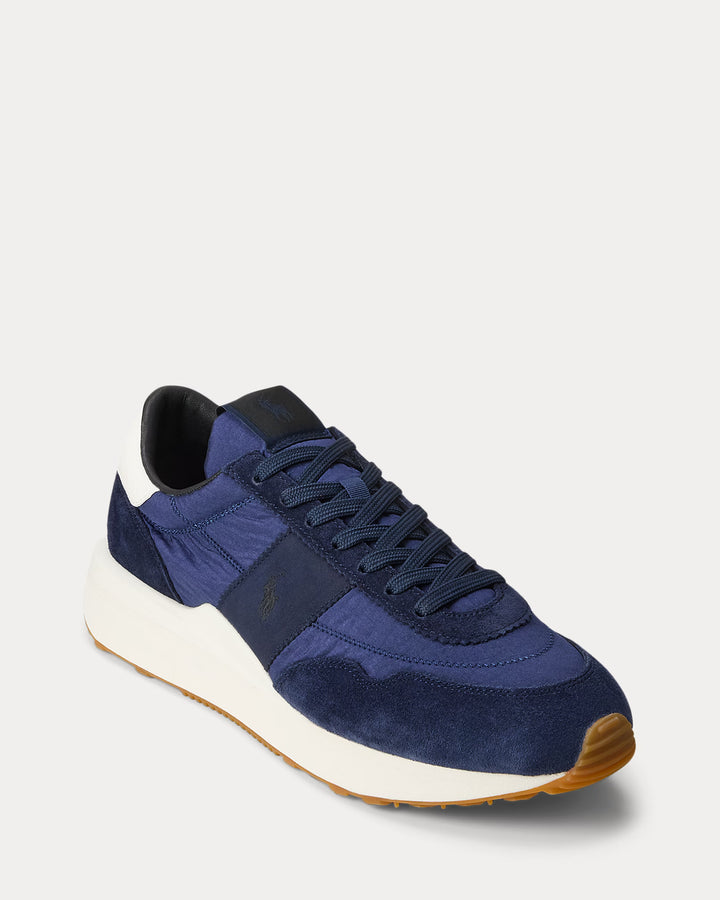 حذاء Train 89 الرياضي الرجالي من Ralph Lauren بتفاصيل شامواه Hunter Navy – عرض بديل
