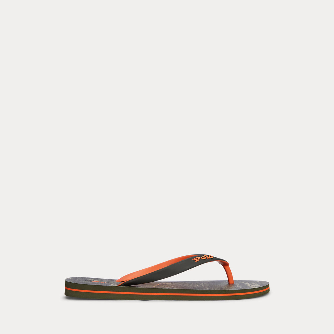 Ralph Lauren Women's Bolt Print Flip-Flop | Orange Scenic