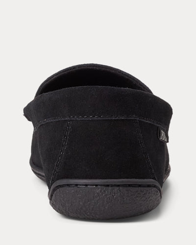 Ralph Lauren Brenan Polo Bear Suede Slipper | Black