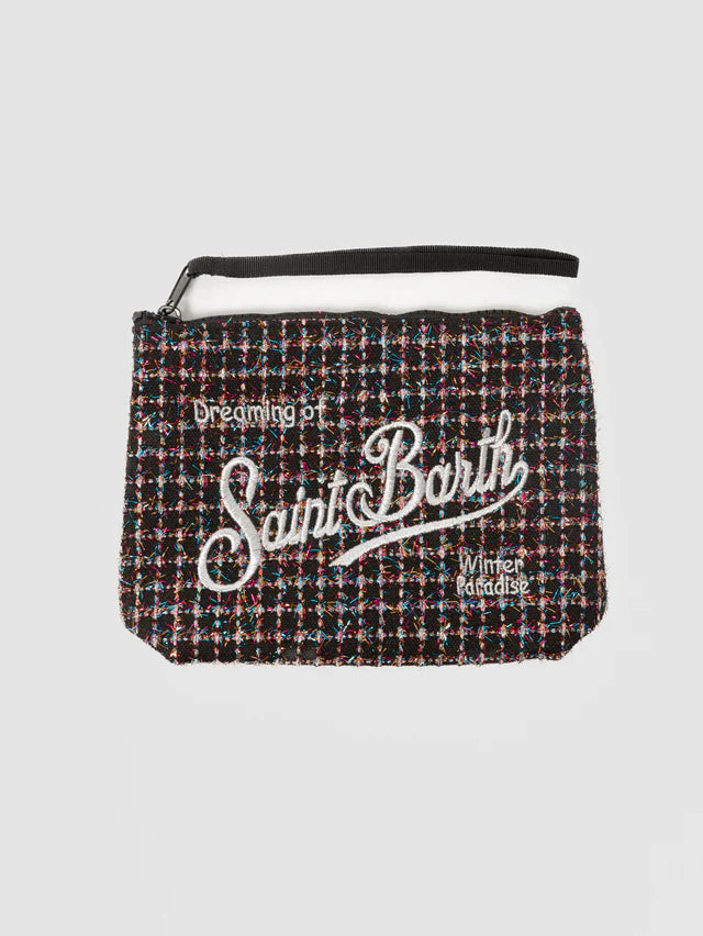 MC2 Saint Barth Tweed Pouch | Black