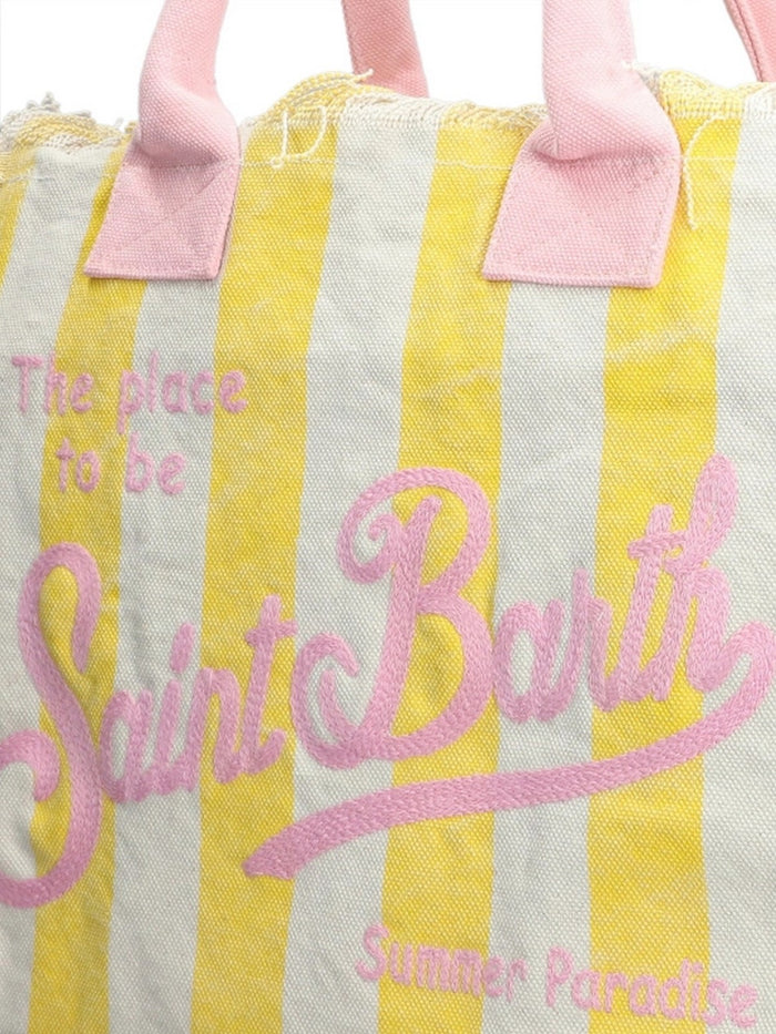 MC2 Saint Barth Vanity Canvas Bag | Yellow/Pink