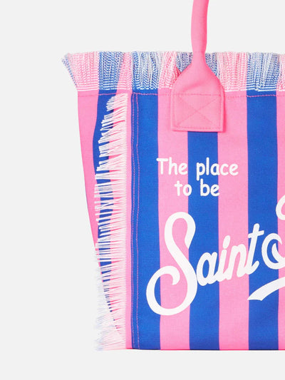 MC2 Saint Barth Vanity Τσάντα Ώμου Κανβάς | Φούξια/Μπλε