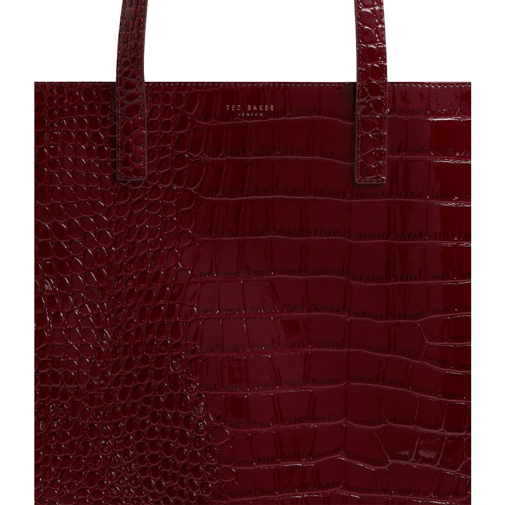 Ted Baker Wenella Croc Effect Large Icon Bag | Wine