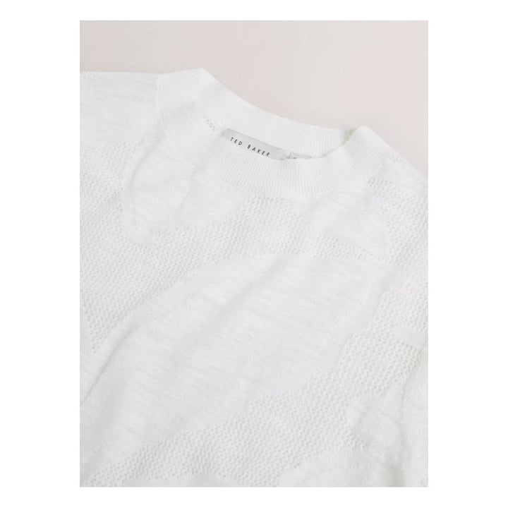 Ted Baker Zoraya Strick-T-Shirt | Elfenbein