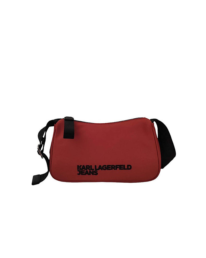 Karl Lagerfeld Essential Nylon Shoulder Bag | Pompeian Red