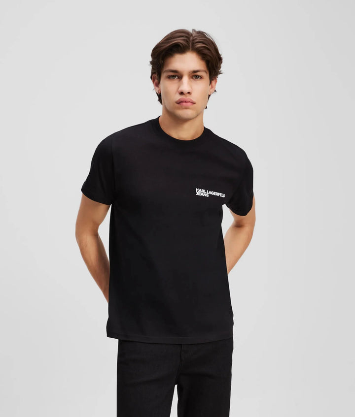 Karl Lagerfeld Small Logo T-shirt in Slim Fit | Black