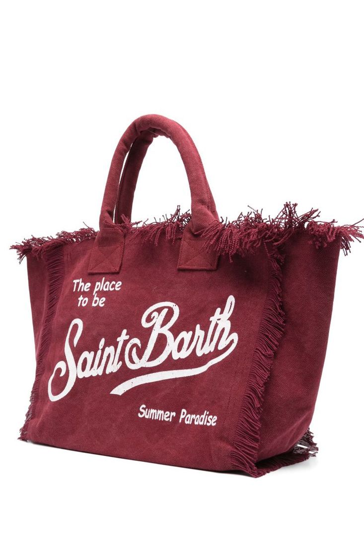Borsa tote in tela di cotone MC2 Saint Barth Vanity | Bordeaux