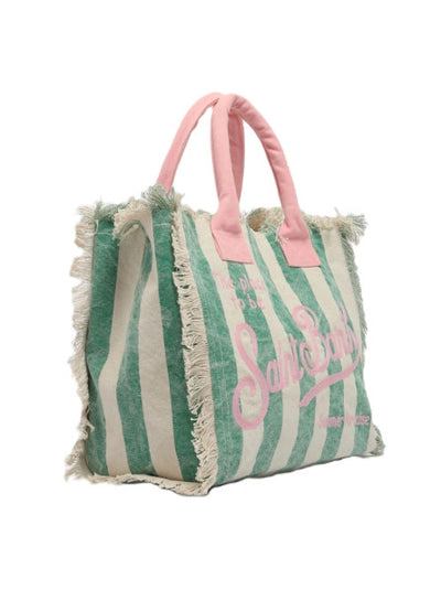 MC2 Saint Barth Vanity Canvas Bag | Green/ Pink