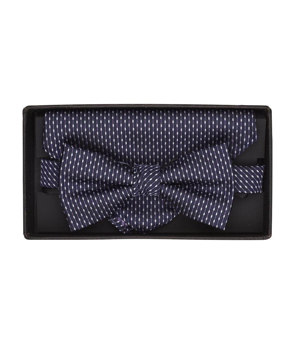 Lindbergh Bow Tie in NAVY STRIPES – product view