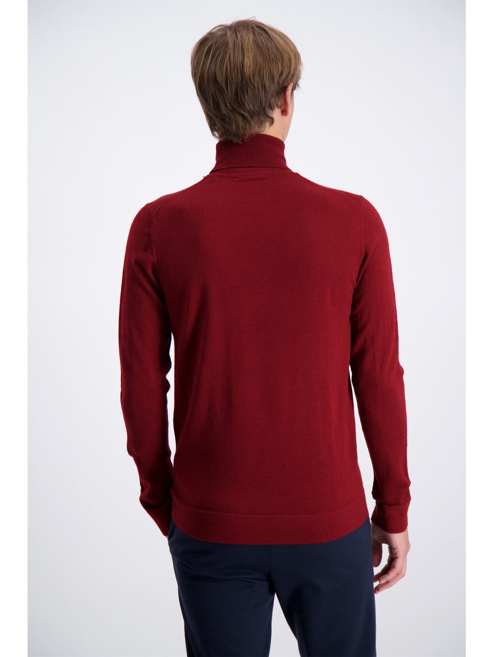 Lindbergh Sweater Roll neck in Dark Red – alternate view