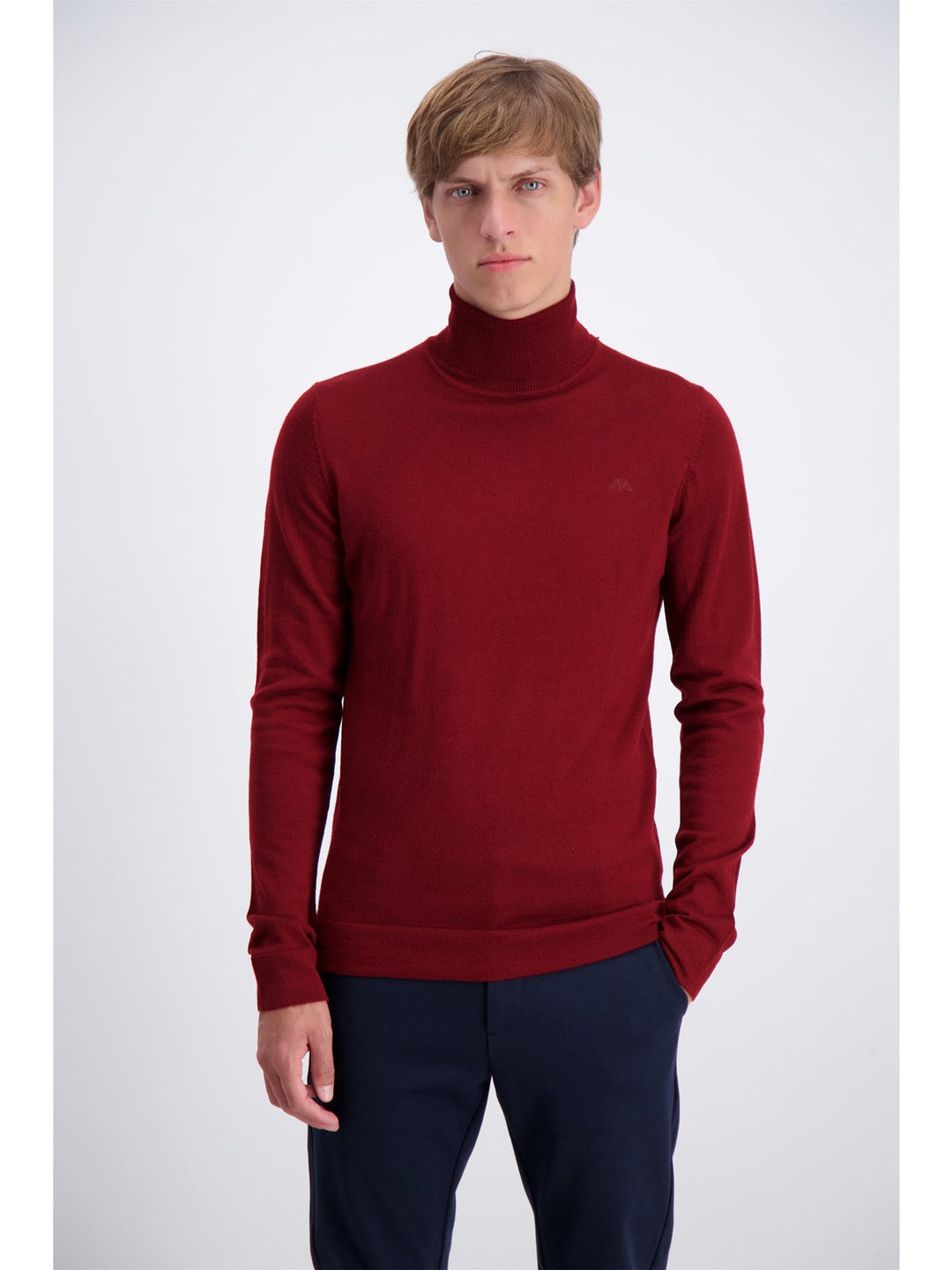 Lindbergh Sweater Roll neck in Dark Red – product view