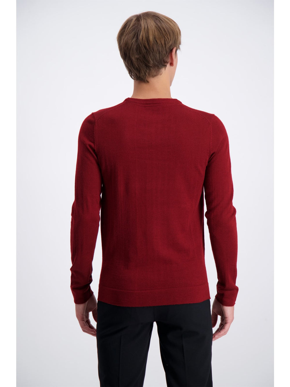 Lindbergh Sweater Roundneck in Dark Red – alternate view