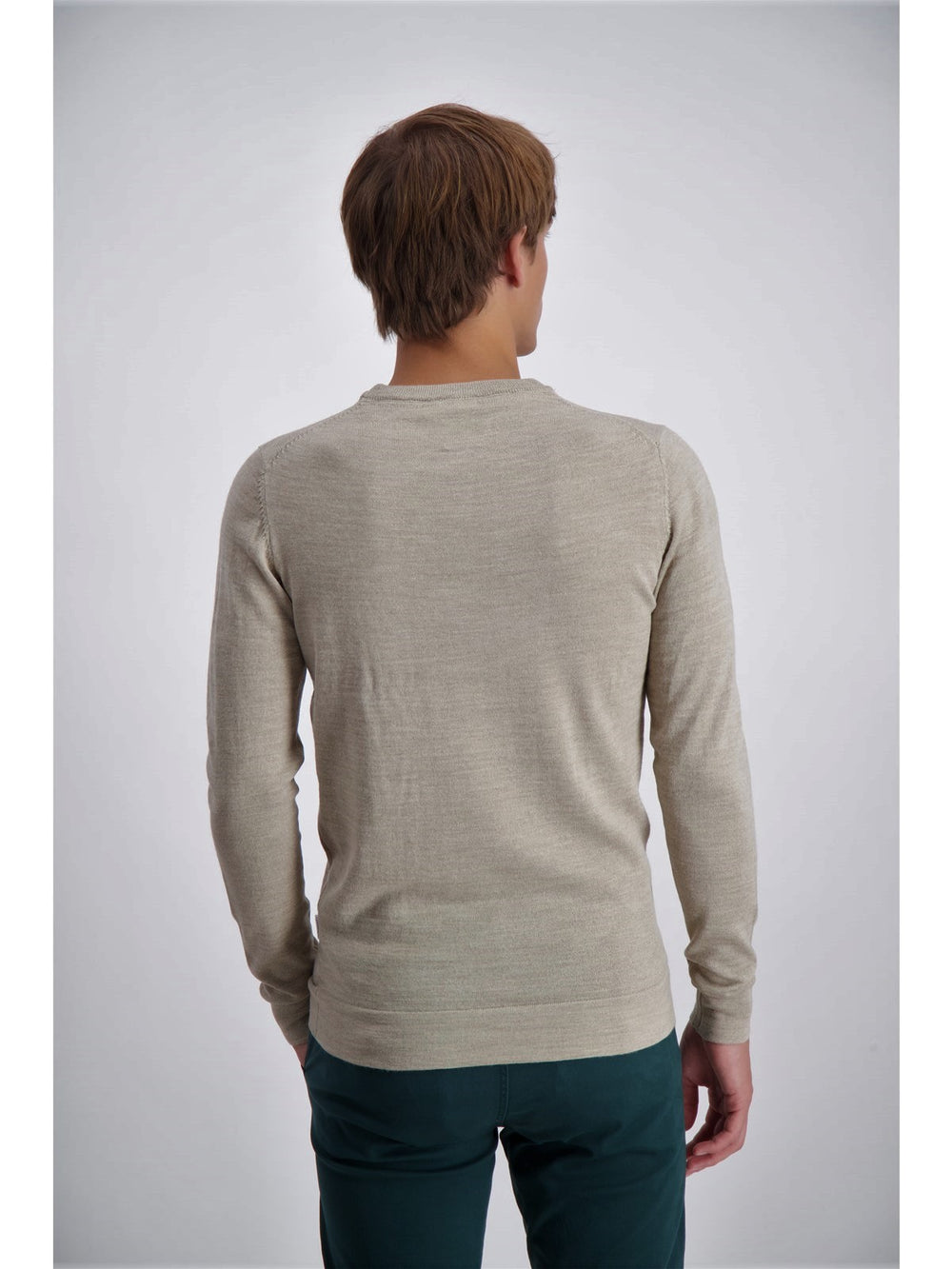 Lindbergh Sweater Roundneck in Dark Sand – alternate view