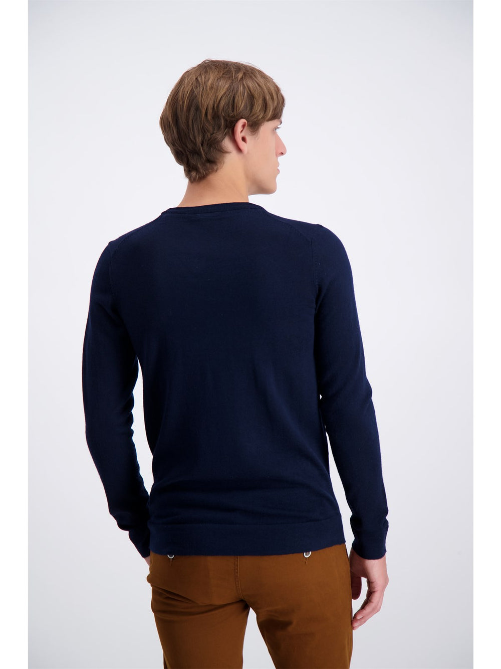 Lindbergh Sweater Roundneck in Navy – alternate view