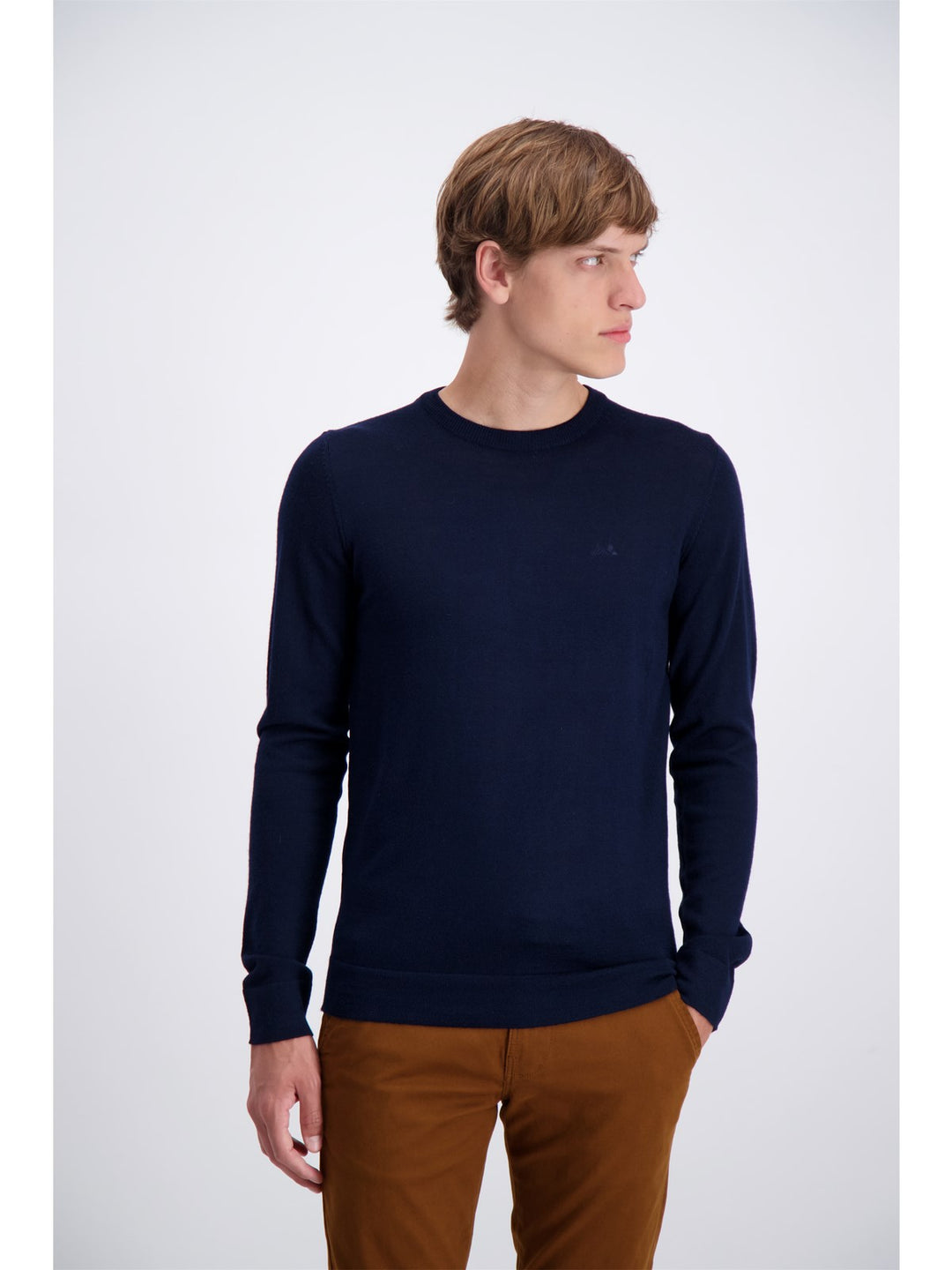Lindbergh Sweater Roundneck in Navy – product view