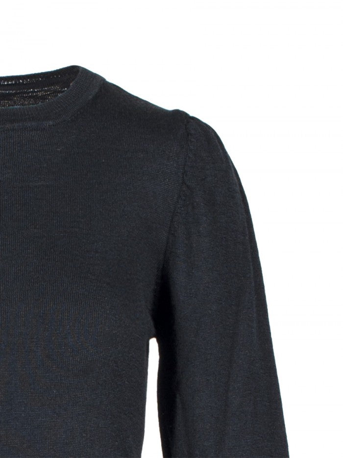 Anonyme Sweater Ruffled Sleeve in Black – detail view