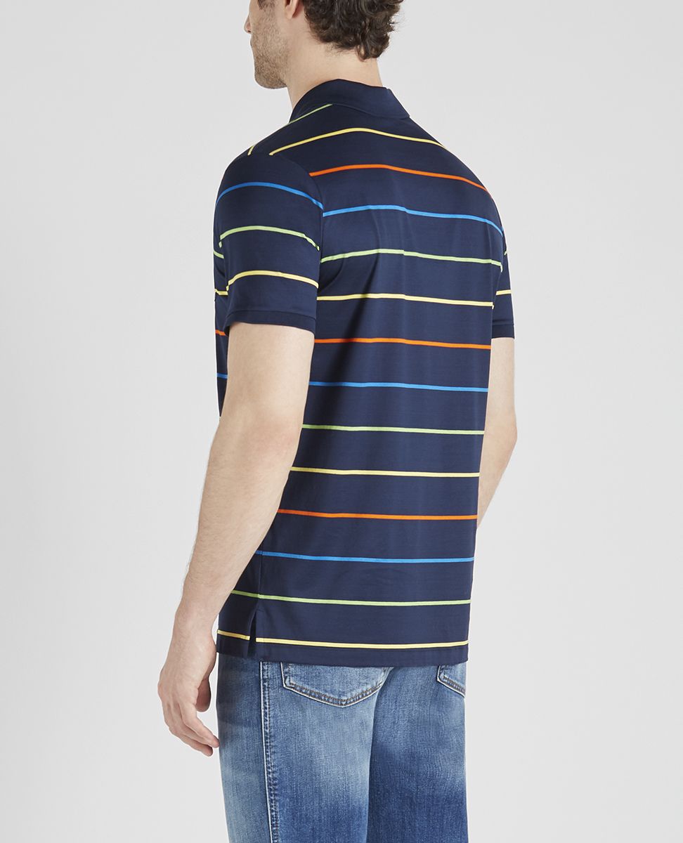 Paul & Shark Jersey Polo Οργανικό Βαμβάκι Με Κεντημένο Λογότυπο | Μπλε / Πολύχρωμο