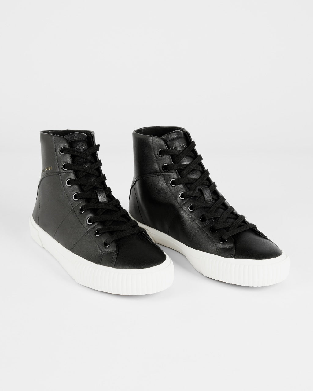 Scarpe da ginnastica alte in pelle Ted Baker Kimyil Colour Drench: Nero – vista posteriore