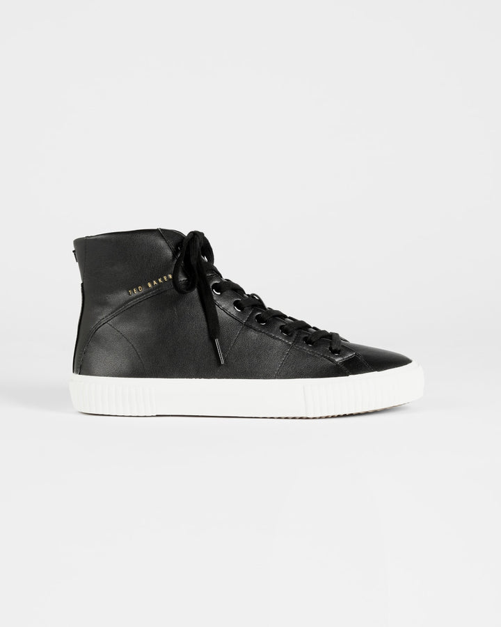Scarpe da ginnastica alte in pelle Ted Baker Kimyil Colour Drench: Nero – vista prodotto