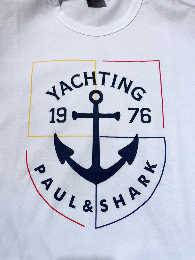 Paul & Shark Βαμβακερό T-Shirt | Λευκό