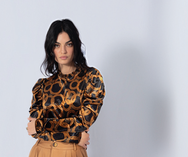 Top Anonyme in velluto Circle Thorne: Shine – vista dettaglio